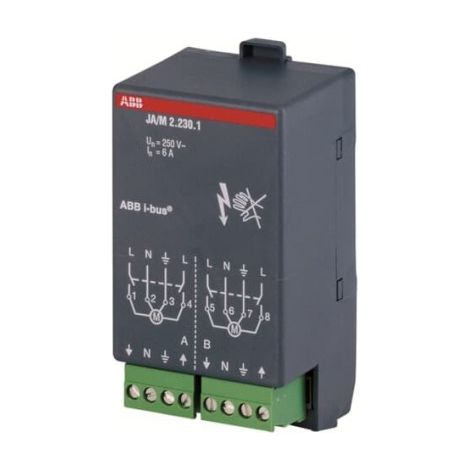 Module domotique KNX stores/volets roulants 2 sorties 230V AC actionneur i-BUS JA/M 2.230.1 ABB 588072