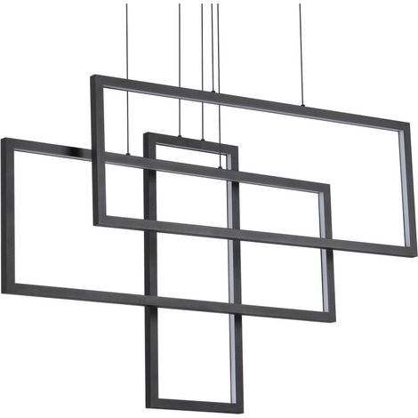 Dekorative integrierte LED-Pendelleuchte Schwarz, 93000K (1/2)