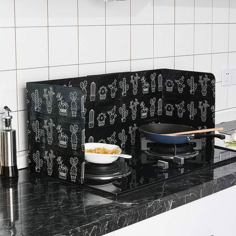 Cuisine Plaque Protection Pliable Aluminium Protection anti-éclaboussures pliable Plaque Anti-projections Cuisson Pliable pour (1/5)