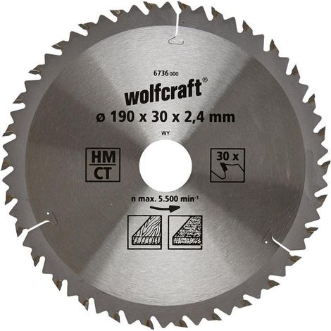 Disco per sega circolare craft 190 mm brillante 30 denti