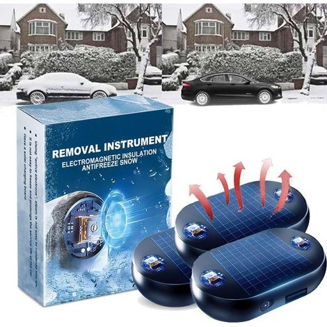 Electromagnetic Antifreeze Snow Removal Devic Appareil De Dégel Pour Voiture Énergie Solaire Ou USB Anti-Neige Anti-Givre Sécurisé