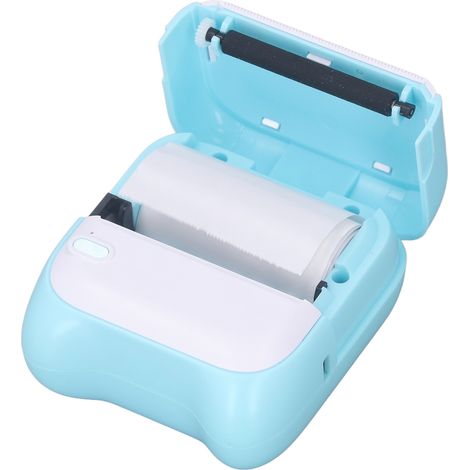 Imprimante thermique de poche avec 5 rouleaux de papier, impression HD sans fil, mini-imprimante et créateur d'autocollants pour l'aide à l'apprentissage et la prise de notes. (1/5)