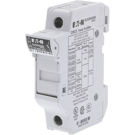 Eaton CHCC1DU Portafusibili a 1 fase Adatto per Fusibili 10,3 x 38 mm 1 polo 30 A 600 V 12 pz. (1/4)