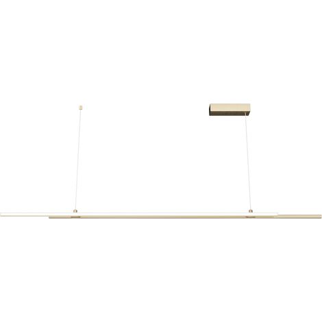 Lampadario A Sospensione Moderno Halo Alluminio Ottone 2 Luci Led 48W (1/3)
