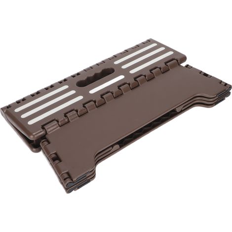 Tabouret pliant marron antidérapant, pratique et portable pour voiture, salle de bain et portes (1/5)