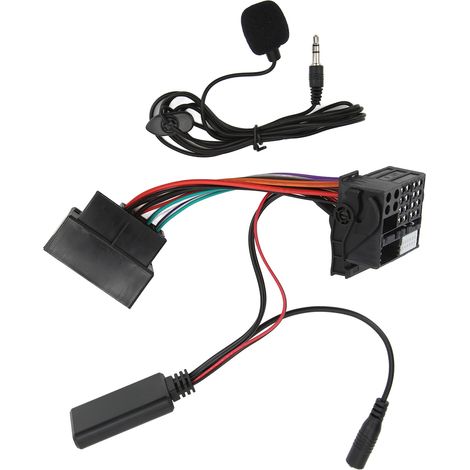 Câble adaptateur 40 broches Autoradio RD4 avec Microphone Bluetooth et Entrée AUX, Faisceau complet de remplacement pour Citroën C2 C3 C4 C6 (1/5)