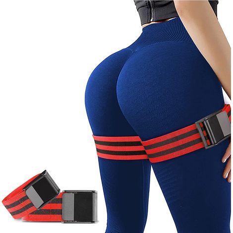 Bandes de restriction du flux sanguin pour le renforcement des fessiers et des hanches chez la femme, bandes d'entraînement par occlusion (BFR), bandes de résistance en tissu de qualité supérieure pou (1/5)