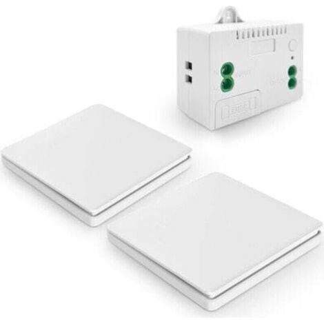 Selbstversorgender, batterieloser Funkschalter, drahtlose Fernbedienung für Lampen und Elektrogeräte, wasserdicht und sicher, kann direkt im Badezimmer installiert werden.