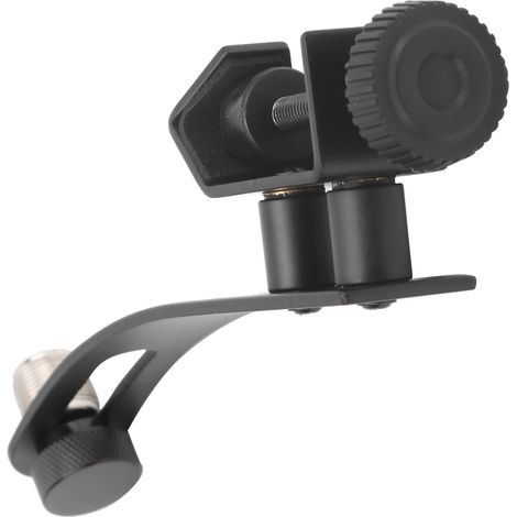 Support de Microphone Réglable pour Batterie, Fixation Métal Antichoc pour Percussions (1/5)