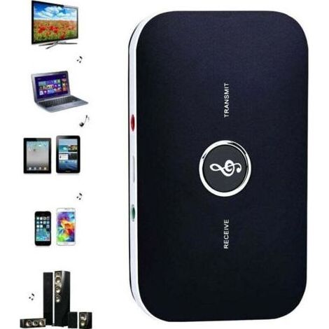 Rt-B6 2-En-1 Bluetooth Emetteur Et Recepteur Adaptateur Audio Sans Fil Avec Audio 3.5Mm Hifi Audio Pour Smartphone-Tv -Pc..