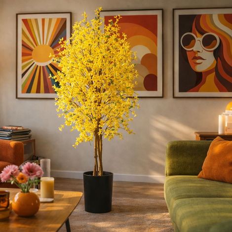 150cm Artificial Forsythia Tree - Premium Quality (1/4)