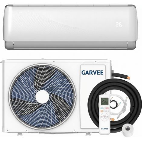 GARVEE Climatiseur split AUX FM 12000 BTU – SEER 6.2 – Classe A++ – Réfrigérant R32 – WiFi intégré – Commande à distance – 220-240V – 50Hz – Pour maison, appartement, bureau