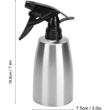 Pulvérisateur d'eau et condiments en acier inoxydable, 400 ml, pour cuisine, barbecue et plantes (1/5)