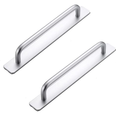 Poignée de porte et fenêtre en alliage d'aluminium porte en bois poignée de fenêtre (2 pièces argent) (1/5)