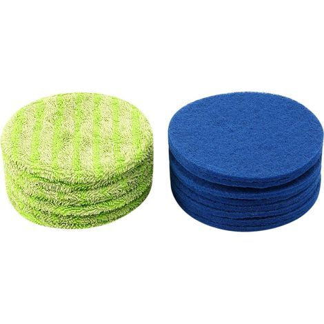 Tampon de Rechange pour Balai de Vadrouille éLectrique Rotatif sans Fil pour Vadrouille éLectrique sans Fil Comprenant 8 Tapis en Microfibre et 8 Joints à Usage IntéRieur(16cm) (1/5)