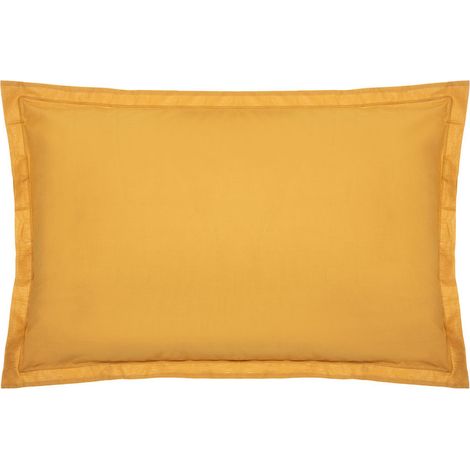 Fodera per cuscino carina in cotone giallo senape 50x70cm - Atmosphera créateur d'intérieur