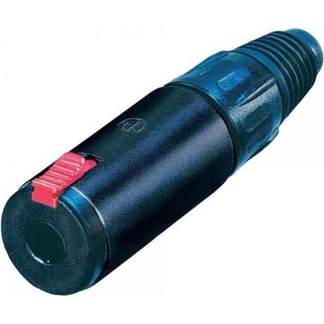 Neutrik  NJ3FC6BAG Jack 6.35 mm Presa dritta Numero Poli (num): 3 Stereo Nero 1 pz.