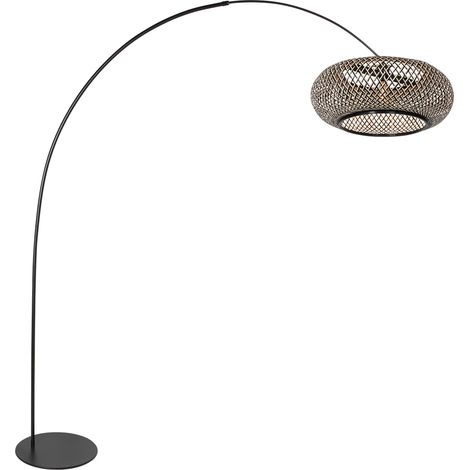 Anne Lighting - lampada da terra - Curve - naturale nero -