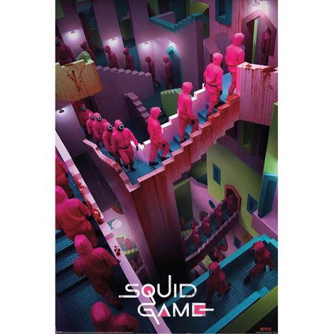Poster il gioco del calamaro scale pazze