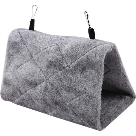 Cage suspendue pour oiseaux en peluche douce et chaude pour protéger les petits oiseaux du froid en hiver (1/5)