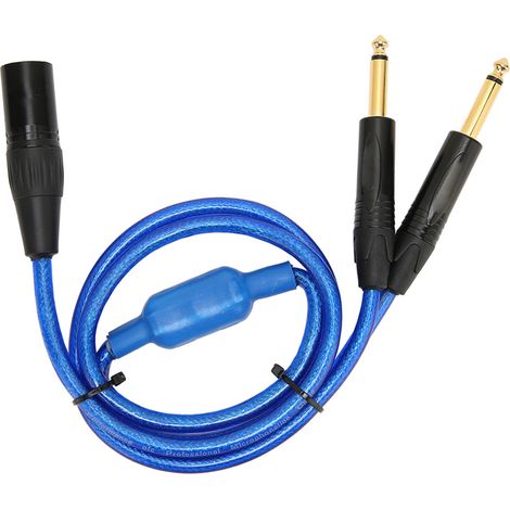 Câble XLR Mâle vers Double Jack 6.35mm - Adaptateur Y Professionnel pour Tables de Mixage et Amplis - 9.8ft (1/5)