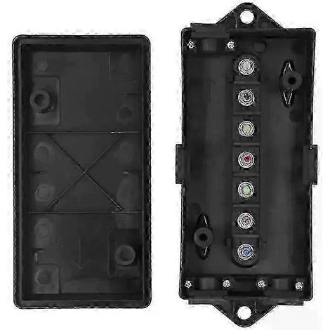 Compatible avec un boîtier de jonction pour remorque à 7 canaux, un connecteur de terminal étanche en ABS et un bloc de distribution d'alimentation. (1/5)