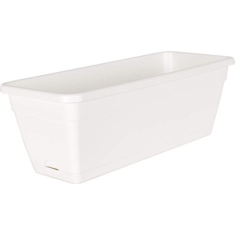 JARDINIÈRE Venezia Reserve d'eau 30CM Blanc (1/4)