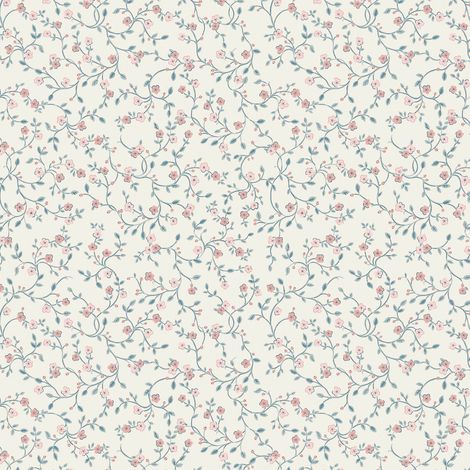 Laura Ashley Blencow Sprig Vliestapete Blau 10mx52cm (1/4)
