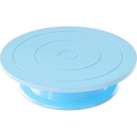 Alzata girevole per torte da 28 cm, accessori per decorare torte, vassoio girevole per esposizione (blu) (1/5)