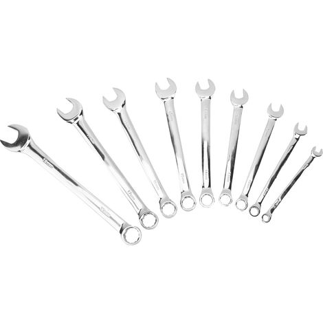 Jeu de 9 clés mixtes Torx étoile, outillage à main robuste et durable pour réparation, clés plates et à pipe (1/5)