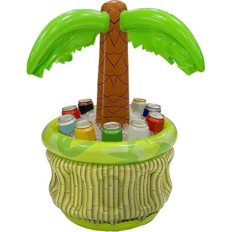 Palmier gonflable, glacière de piscine de plage, décoration tropicale portable, support de boisson flottant, pour fêtes, plage, piscines, événements d'été, intérieur et extérieur, enfants et adultes (1/5)