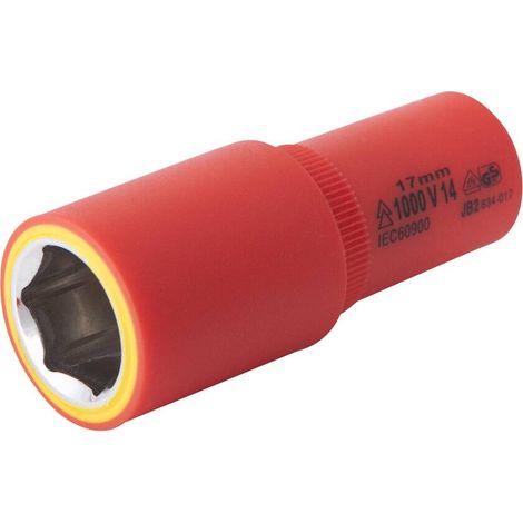 Douille 17mm L.72mm 3/8" isolée 1000V IEC 60900 en Crv - OE 0707 - CLAS Equipements