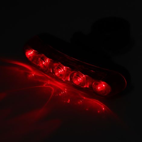 Phare arrière vélo étanche à 5 LED haute puissance pour VTT et cyclisme urbain (1/2)