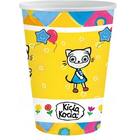 KICIA KOCIA Bajka Kitten Birthday Party Bicchieri di Carta 250ml 6 pz. (1/3)