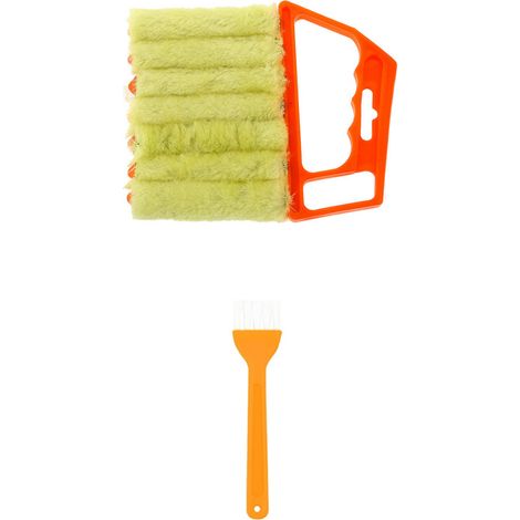 Nettoyant Pour Stores - 7 Lames - Poignée Ergonomique En ABS - Soies En Coton 100 % - Pour Stores Vénitiens Et Stores Verticaux - 1 Pièce (1/5)