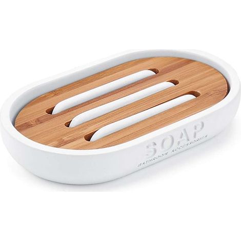 Nimco Kora - Jabonera, blanco/bambú KO 24059-05 (1/3)