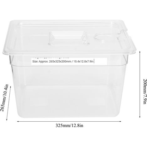 Conteneur sous vide culinaire avec couvercle (1/4)