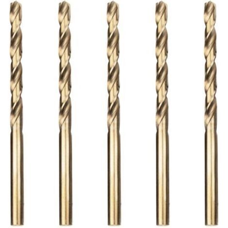 5pcs 5.0mm Foret Hélicoïdal Professional Forets à Métaux en Acier Inoxydable, Standard DIN 338
