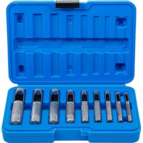 Emporte-pieces Ronds - 9 Pièces 3 À 12 Mm - Pour Cuir Joints Caoutchouc - Coffret Inclus (1/3)