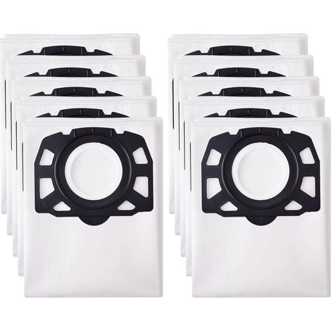 Redom – Lot de 10 sacs pour aspirateur Karcher MV4 MV5 MV6 WD4 WD5 WD6 – Tissu non tissé 5 couches – Capture poussières et allergènes – Lavables et réutilisables (1/5)