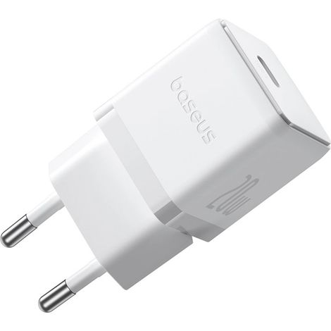 Caricabatterie da parete Baseus Palm 1C 20W (con cavo Baseus Mini USB-C bianco da 60W (20V/3A) da 1 m) - Bianco (1/5)