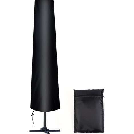 Housse Parasol Droit Ø 300 cm, 210D Oxford Housse de Protection pour Parasol avec Sac de Rangement, Résistant aux Intempéries, aux UV, à la Neige (1/5)