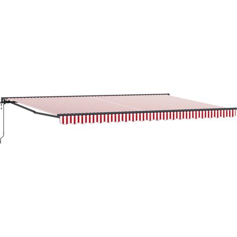 Maison Exclusive - Markisenrahmen Rot und Weiß 500 x 300 cm