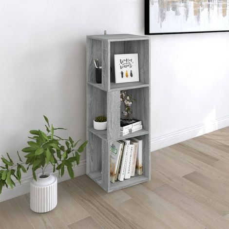 Armoire d'angle - Etagère d'angle, Facile à Monter pour Maison Sonoma gris 33x33x100 cm Bois d'ingénierie -31802 (1/5)