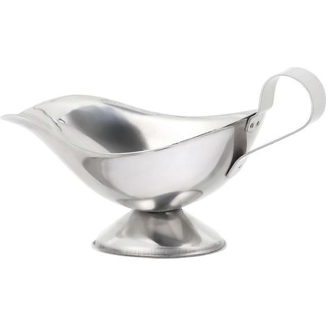 Saucière à lait, pot à sauce, bol à condiments pour restaurant-17X8X6CM-Silver (1/2)