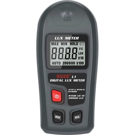 2X BSIDE L1 luxmètre, luxmètre numérique, 0-200 000 lux, luxmètre LCD (Lux/FC), capteur d'instrument de mesure. (1/5)