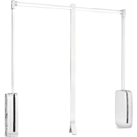 Penderie rabattable pour armoire Sling 600 - 830 Plastique blanc Acier et Plastique EMUCA 7030115 (1/4)