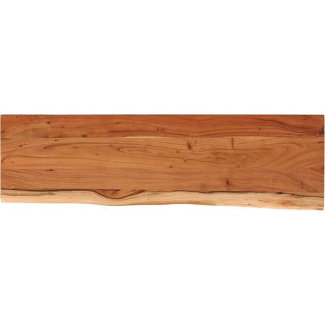 Étagère murale rectangulaire massif acacia bordure assortie