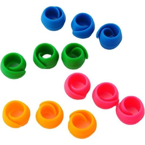 Sewing spool clips – Pack of 12 colorful (4 shades) for sewing and embroidery machines, made of durable plastic
