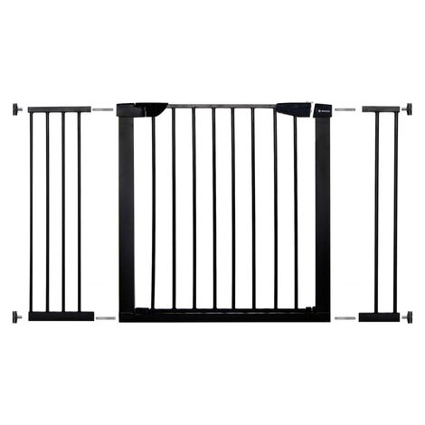 Treppengeländer 75-124 cm, schwarzes Sicherheitstor